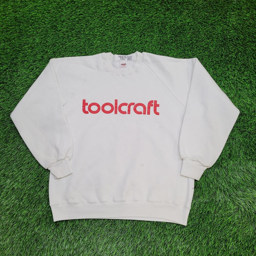 Vintage Toolcraft Sweatshirt Womens Large 20x24 White